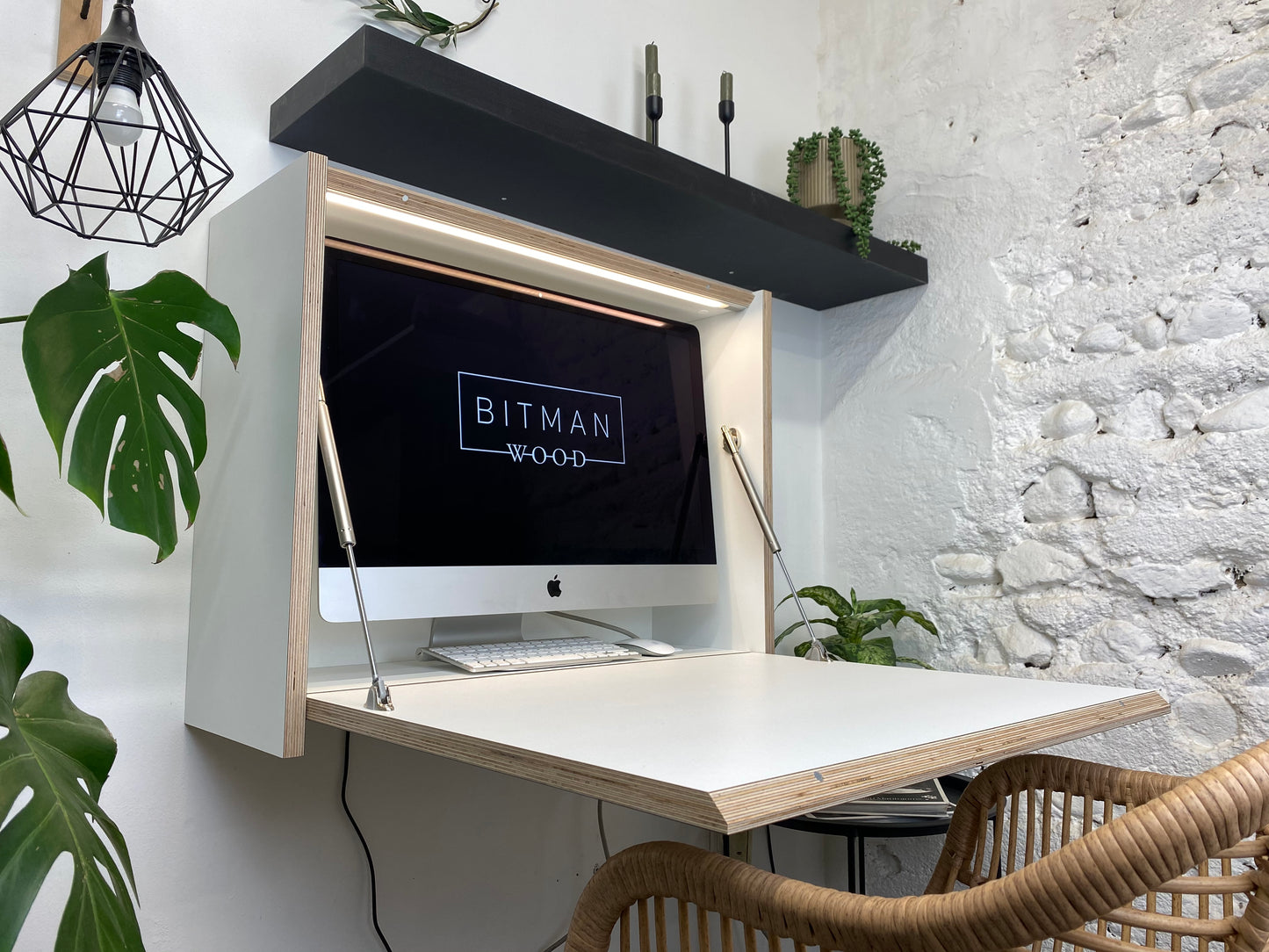 27” MONITOR DESK• Premium White