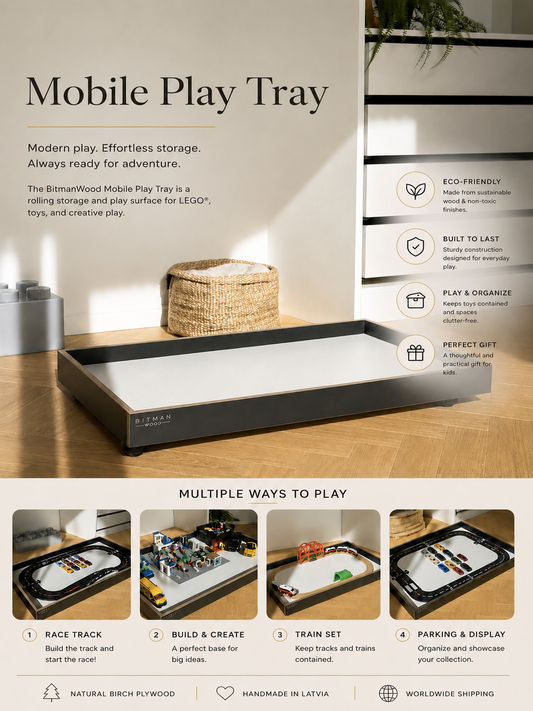 MOBILE PLAY TRAY• Black