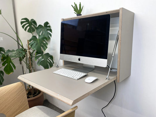 24” MONITOR DESK• Stone Grey