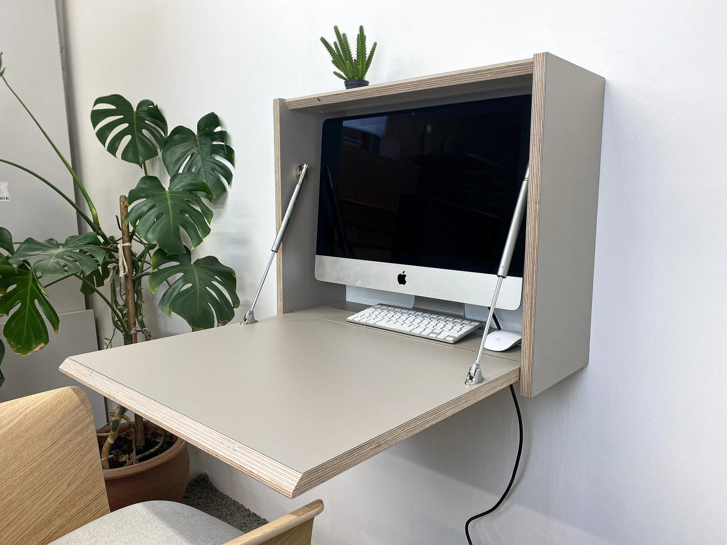 24” MONITOR DESK• Stone Grey