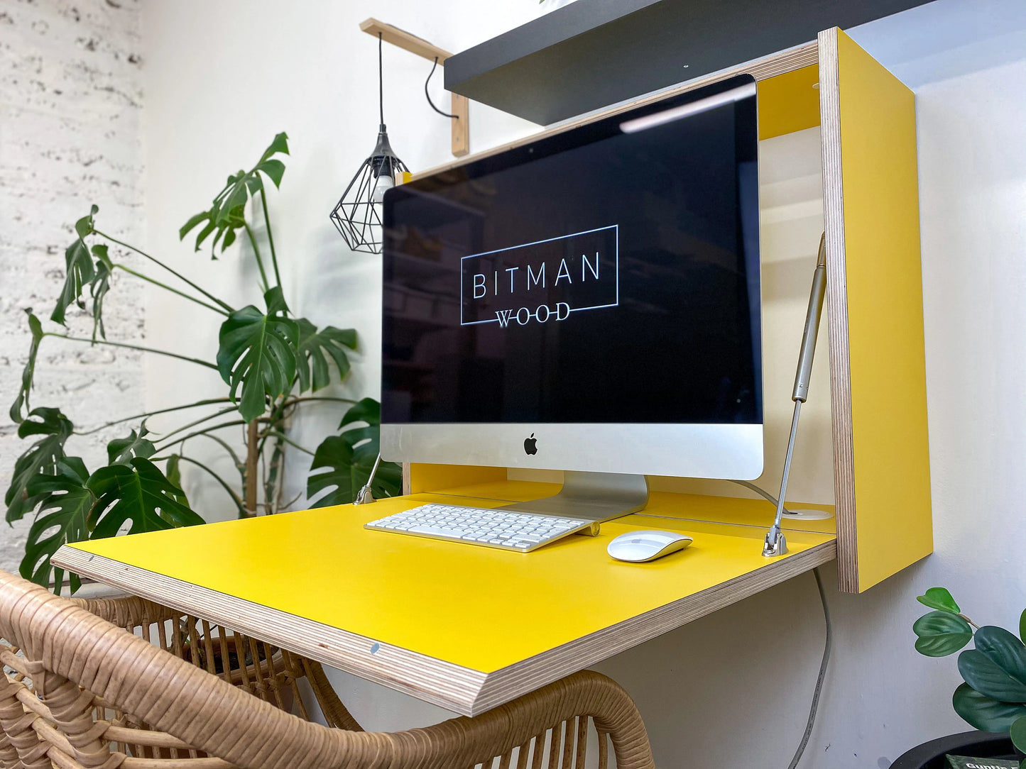 27” MONITOR DESK• Curry Yellow
