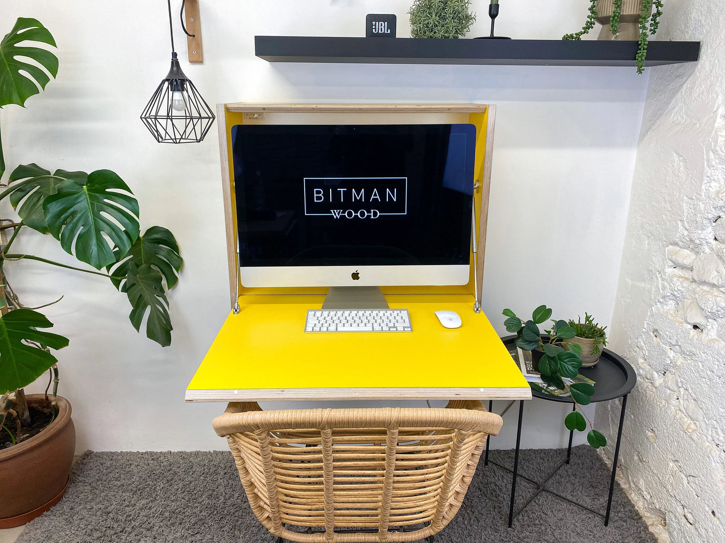 27” MONITOR DESK• Curry Yellow