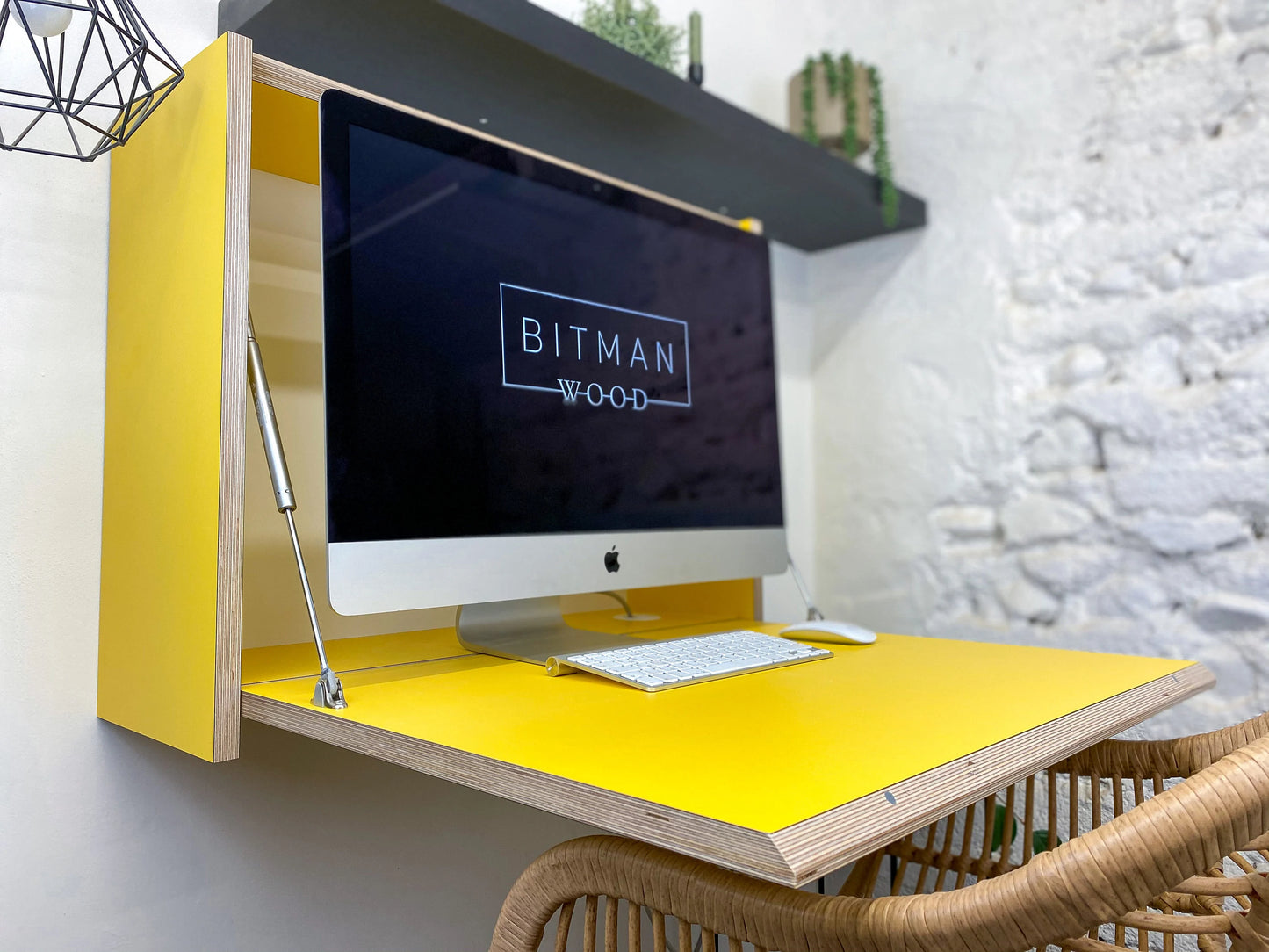 27” MONITOR DESK• Curry Yellow