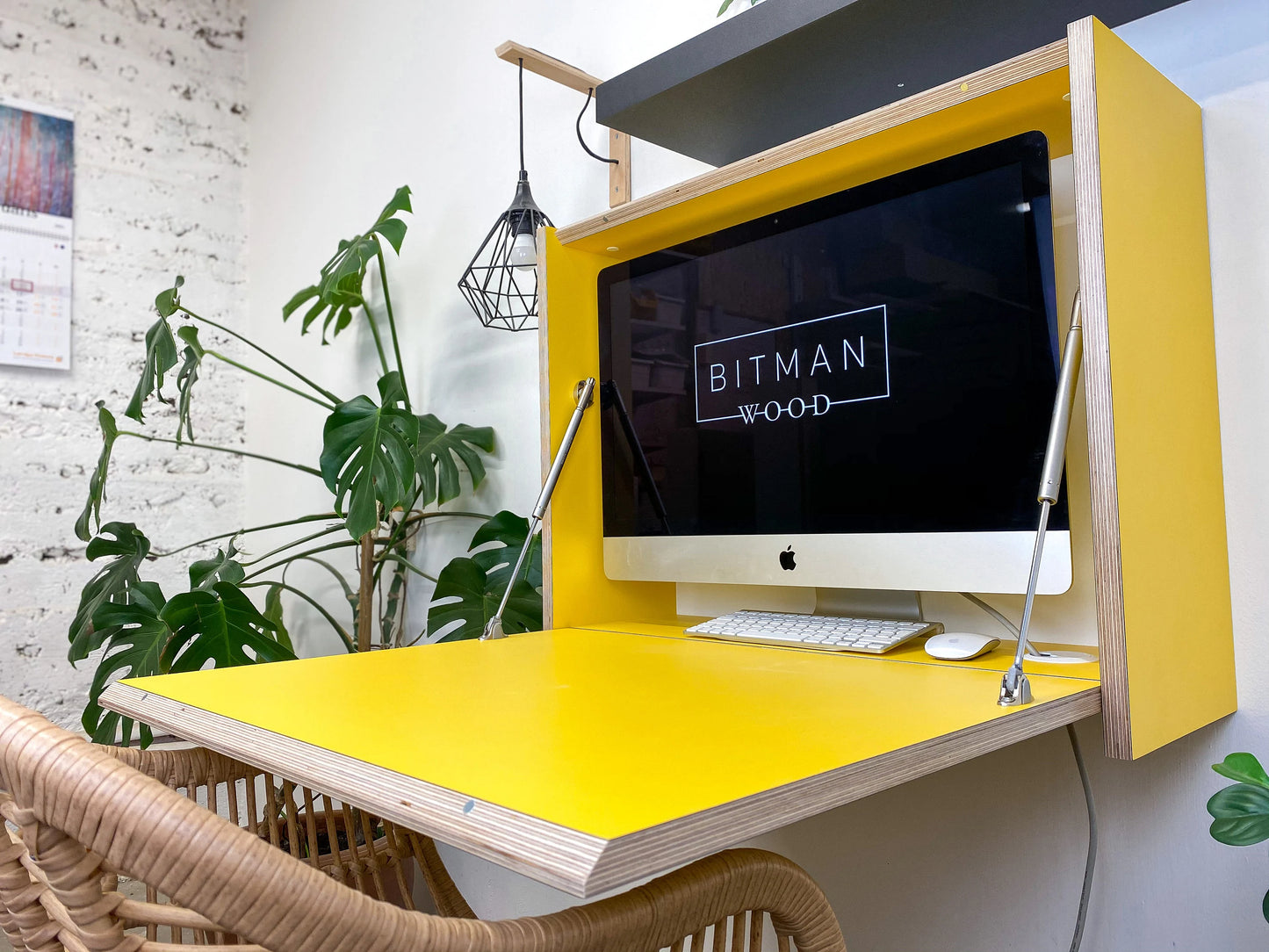 27” MONITOR DESK• Curry Yellow
