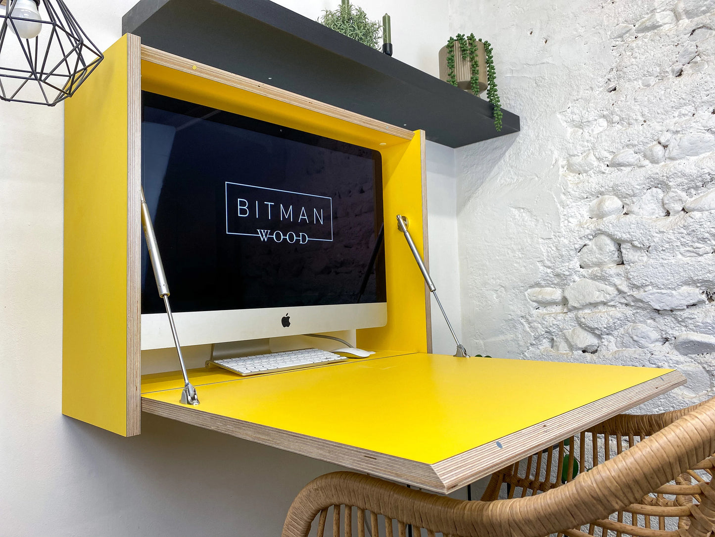 27” MONITOR DESK• Curry Yellow