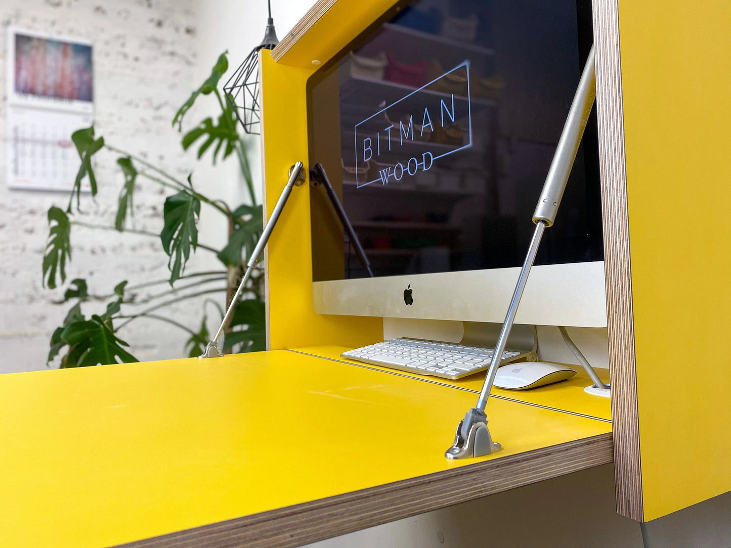 27” MONITOR DESK• Curry Yellow