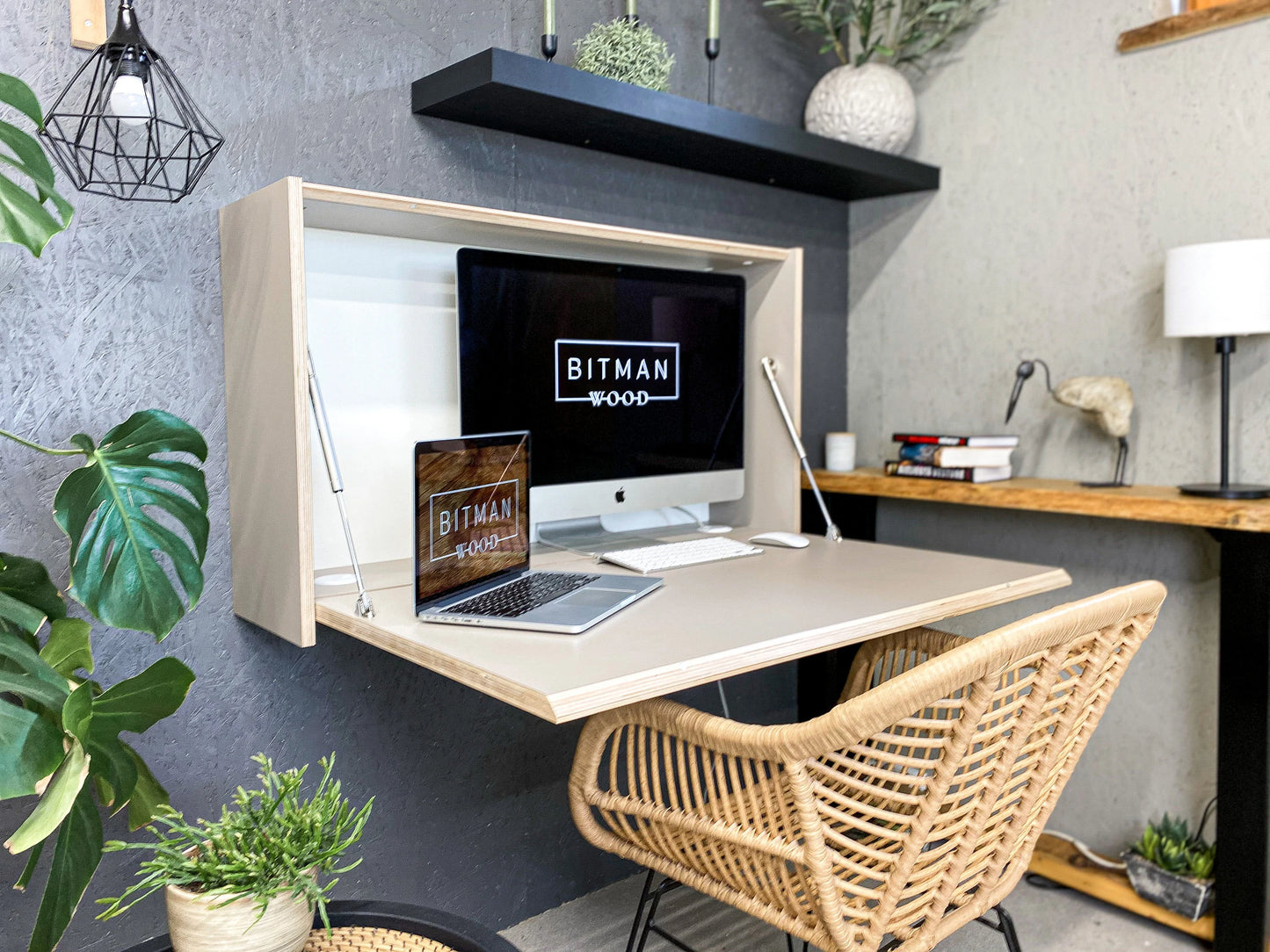 LARGE OFFICE DESK• Stone Grey