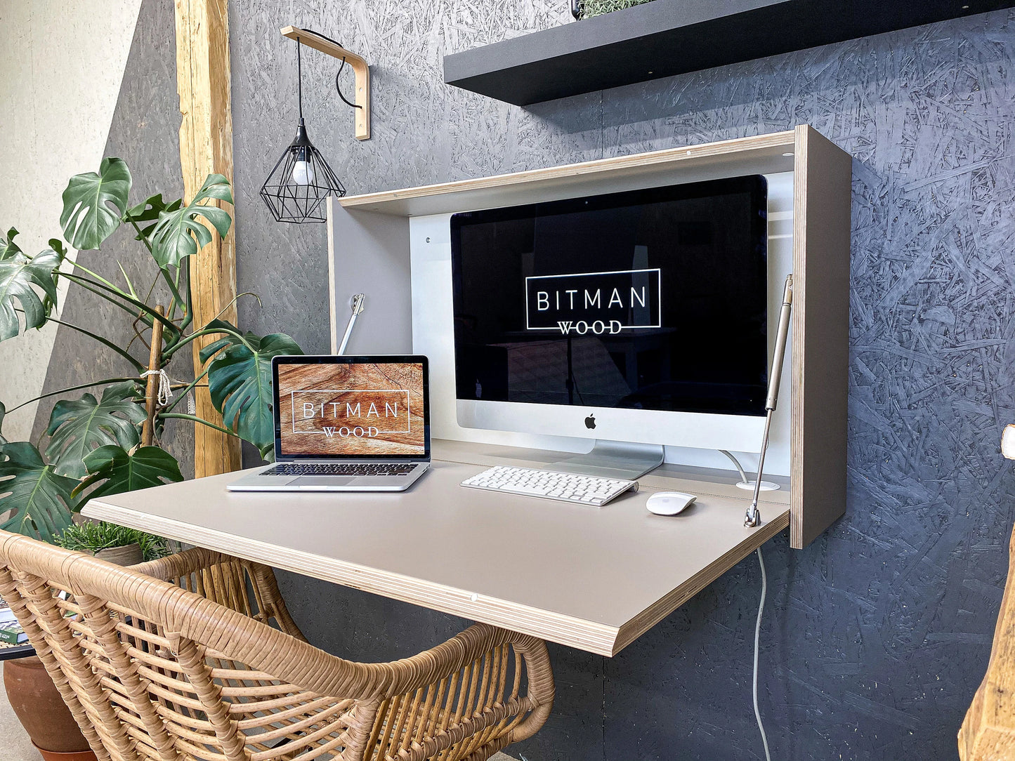 LARGE OFFICE DESK• Stone Grey