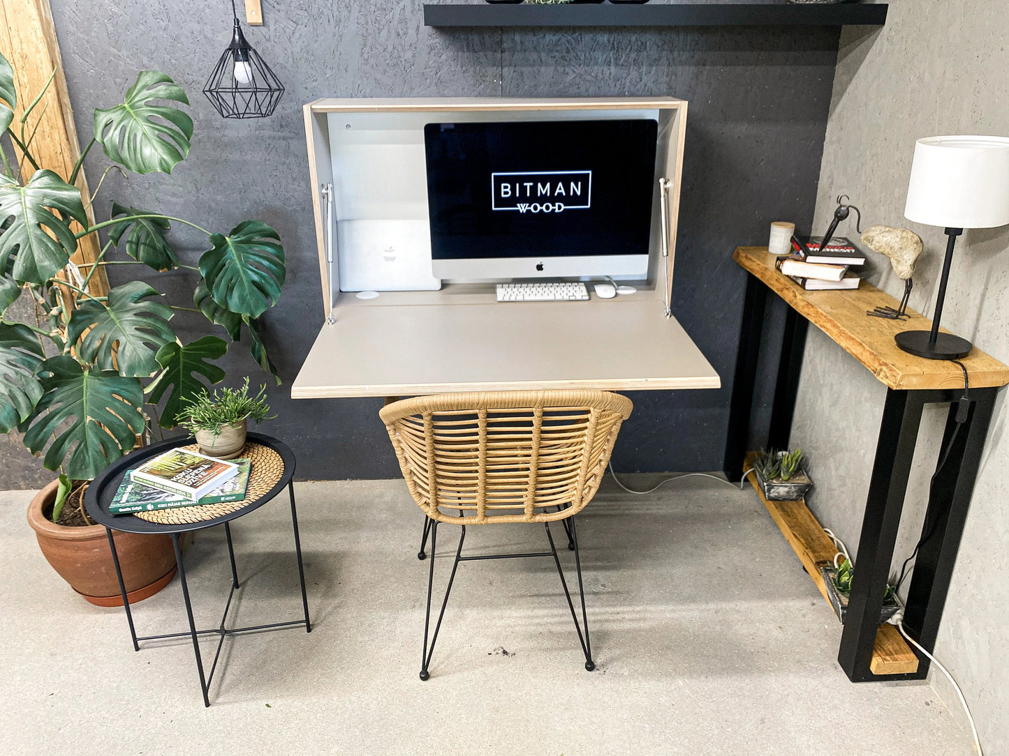LARGE OFFICE DESK• Stone Grey