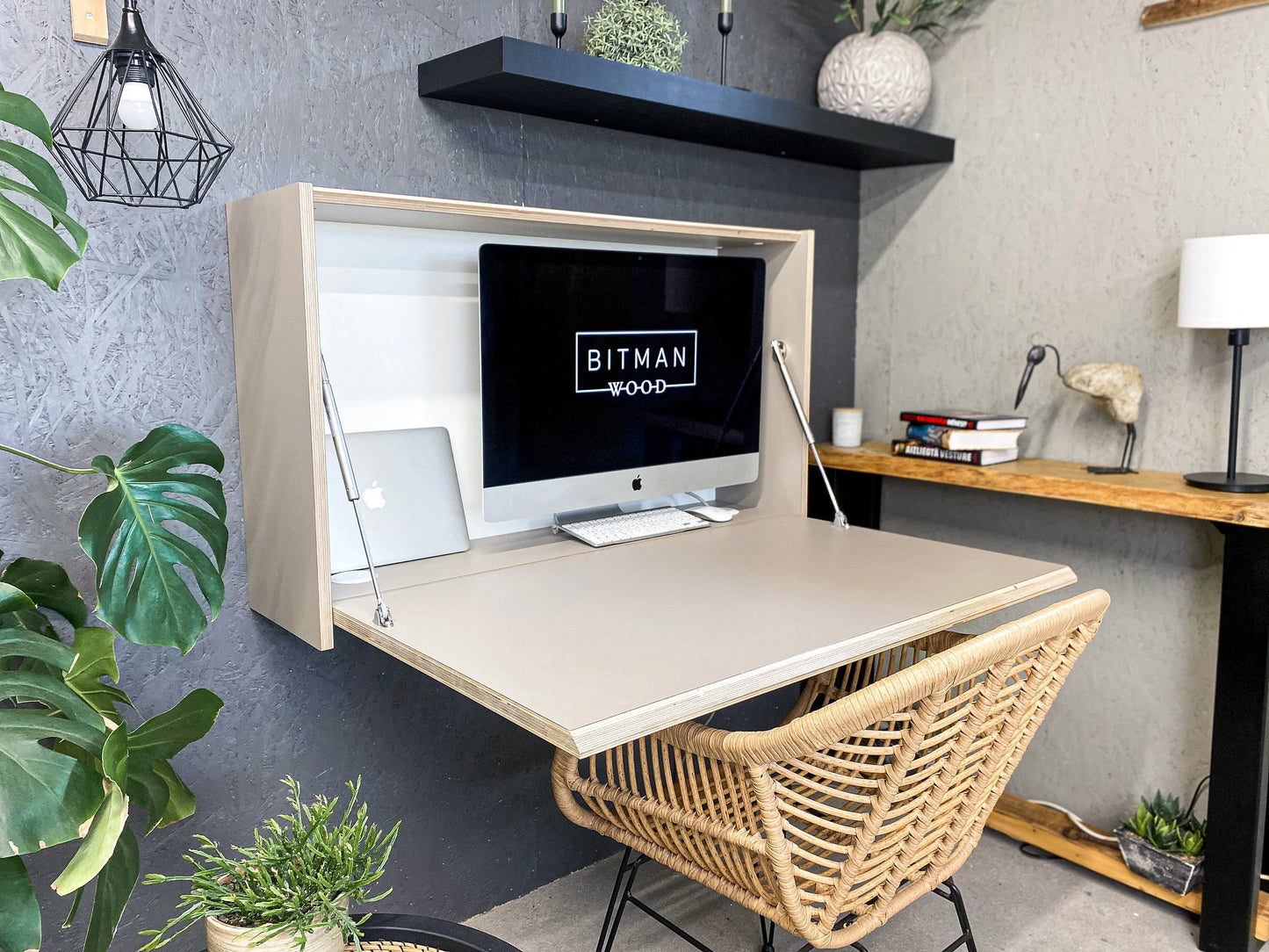 LARGE OFFICE DESK• Stone Grey