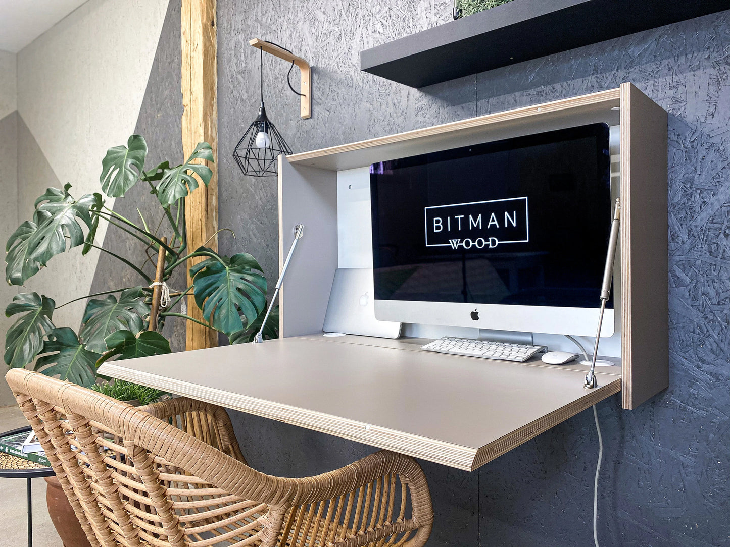 LARGE OFFICE DESK• Stone Grey