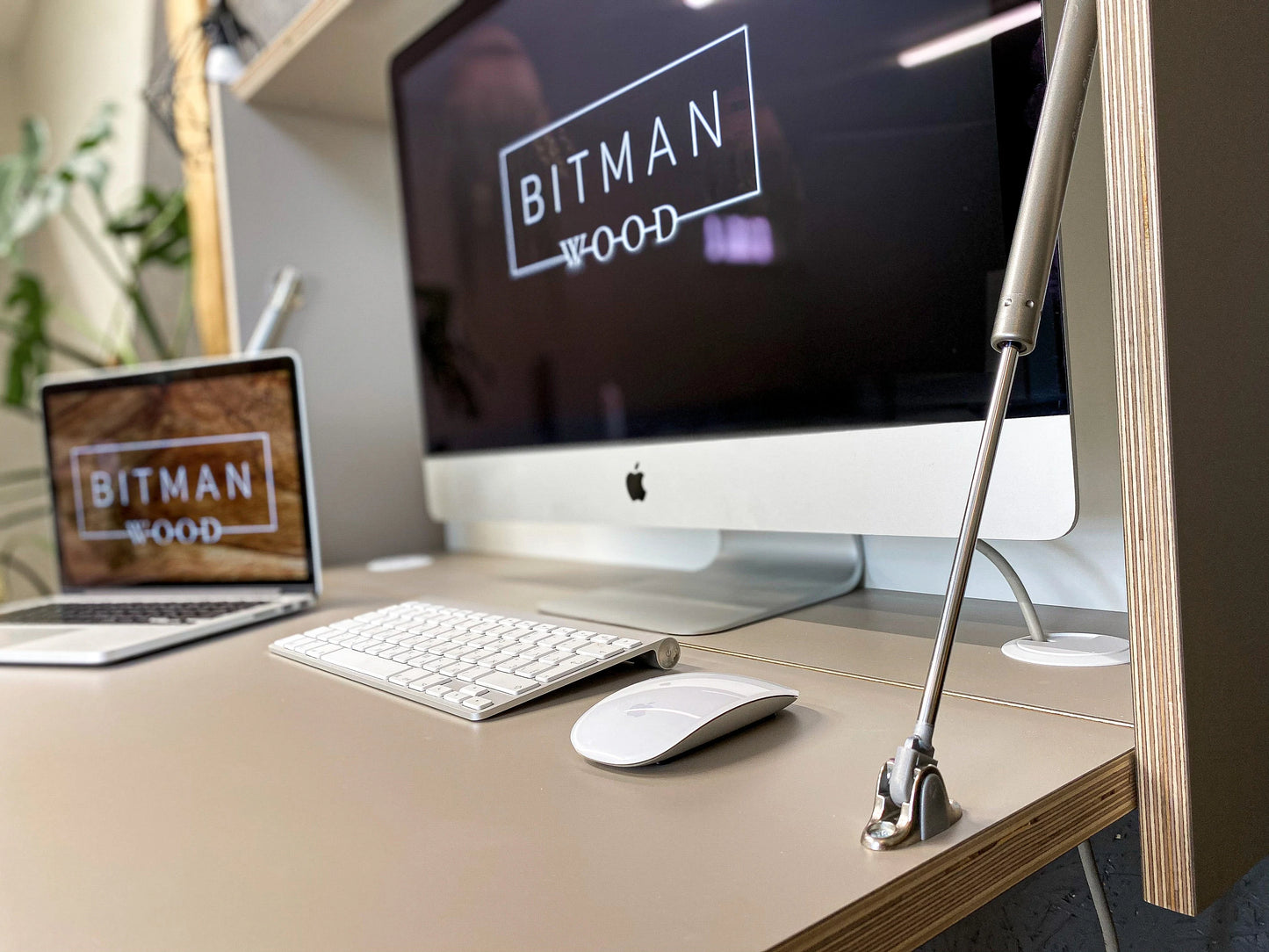 LARGE OFFICE DESK• Stone Grey