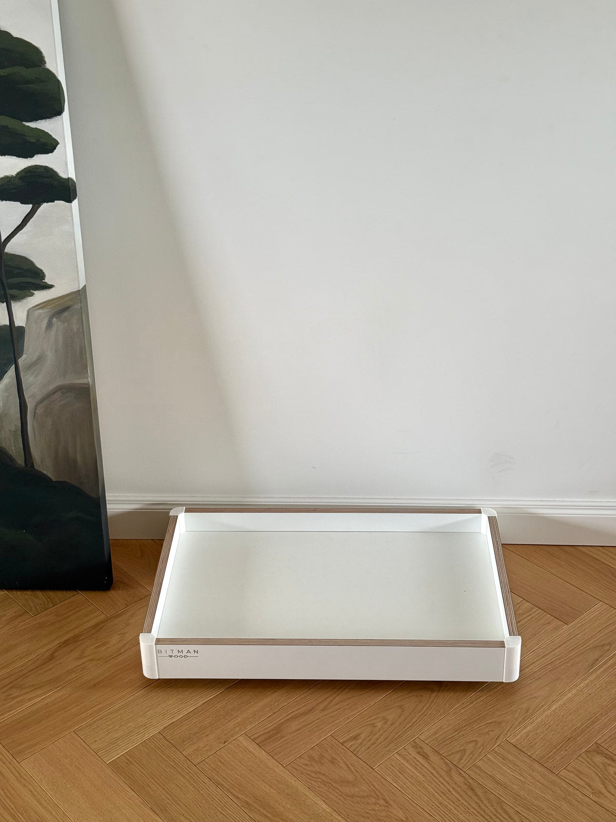 PLAY TRAY PLUS• Lego Toy Under Bed Storage Kids Room Gift Tray On Wheels Minimalist Rolling Table Montessori Kids Furniture