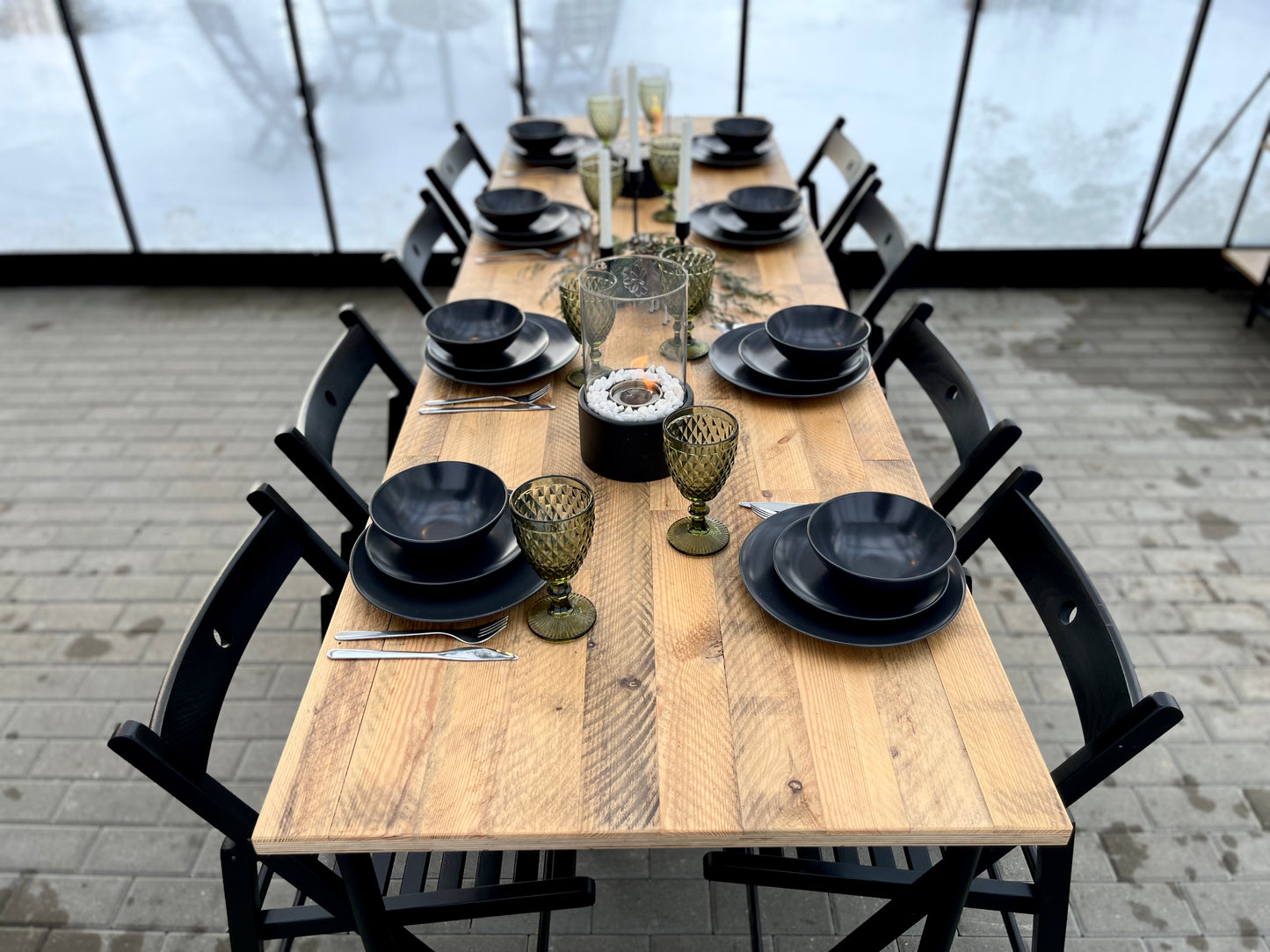 RECLAIMED WOOD DINING TABLE•